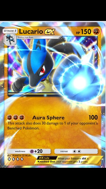 I got Lucario EX from Wonder Pic