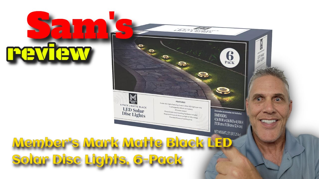 #Review Member's Mark Matte Black LED Solar Disc Lights, 6-Pack