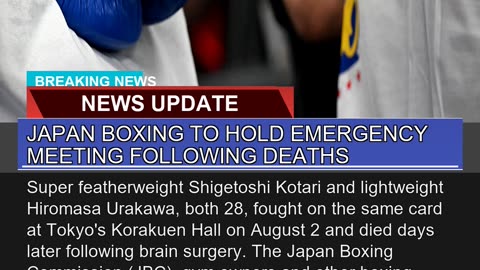 Japan Boxing to Hold Emergency Meeting Following D