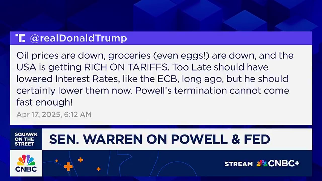 La senatrice Elizabeth Warren avverte che il mercato azionario crollerà