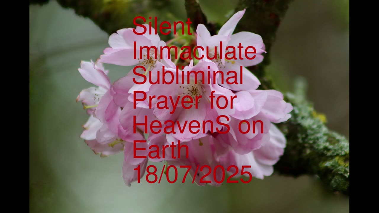 Silent Immaculate Subliminal Prayer for HeavenS on Earth 18-07-2025
