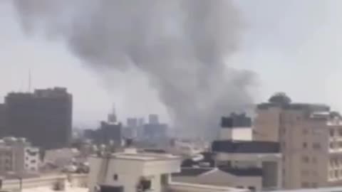 A powerful explosion in central Tehran