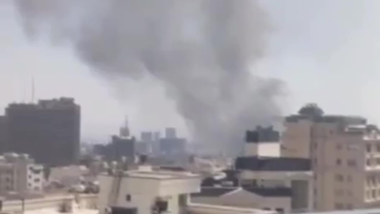 A powerful explosion in central Tehran