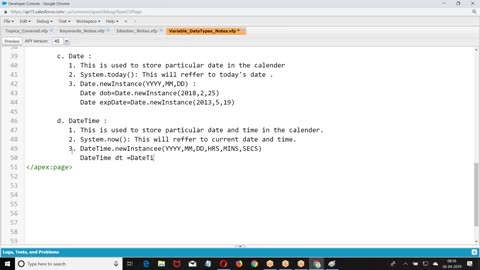 Salesforce Apex Videos-2.OOPS-DataTypes