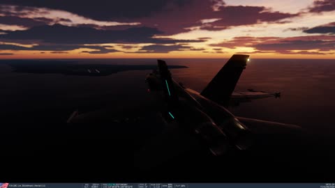 Hornet 2 ship Dusk landing