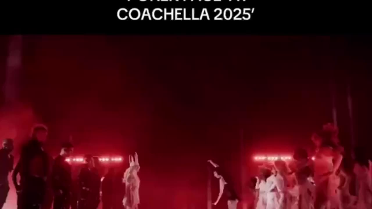 LADY GAGA PERFORMING 'POKER FACE' AT COACHELLA 2025..BASICALLY SHE IS FIGHTING JESUS ON A GIANT CHESSBOARD