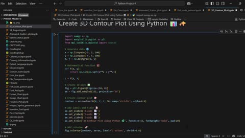 Create Stunning 3D Contour Plots in Python