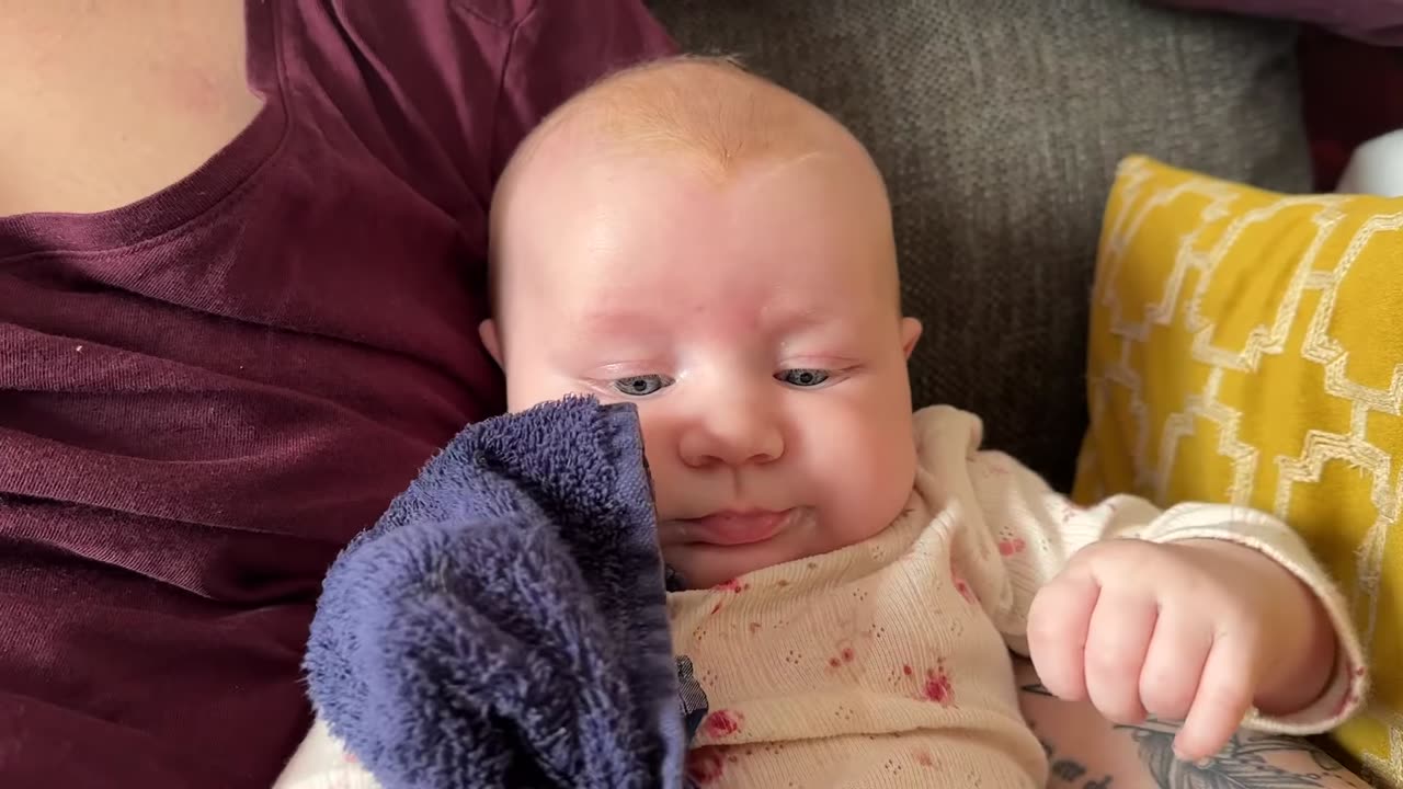 Baby Kayla Day 94 – Do Not Disturb! Busy Watching TV 📺😂