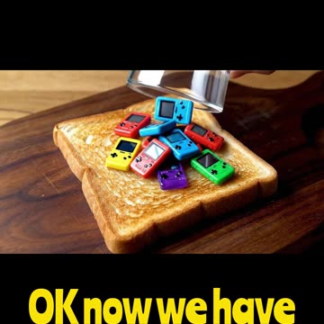 Spreading objects on toast | Game Consoles Edition #oddlysatisfying #ai #asmrtiktoks #asmr