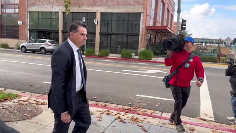 Sean McCluskie, former Chief of Staff to Xavier Becerra, walked out of federal court in Sacramento.