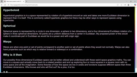 Weird space graphics explanation X E.