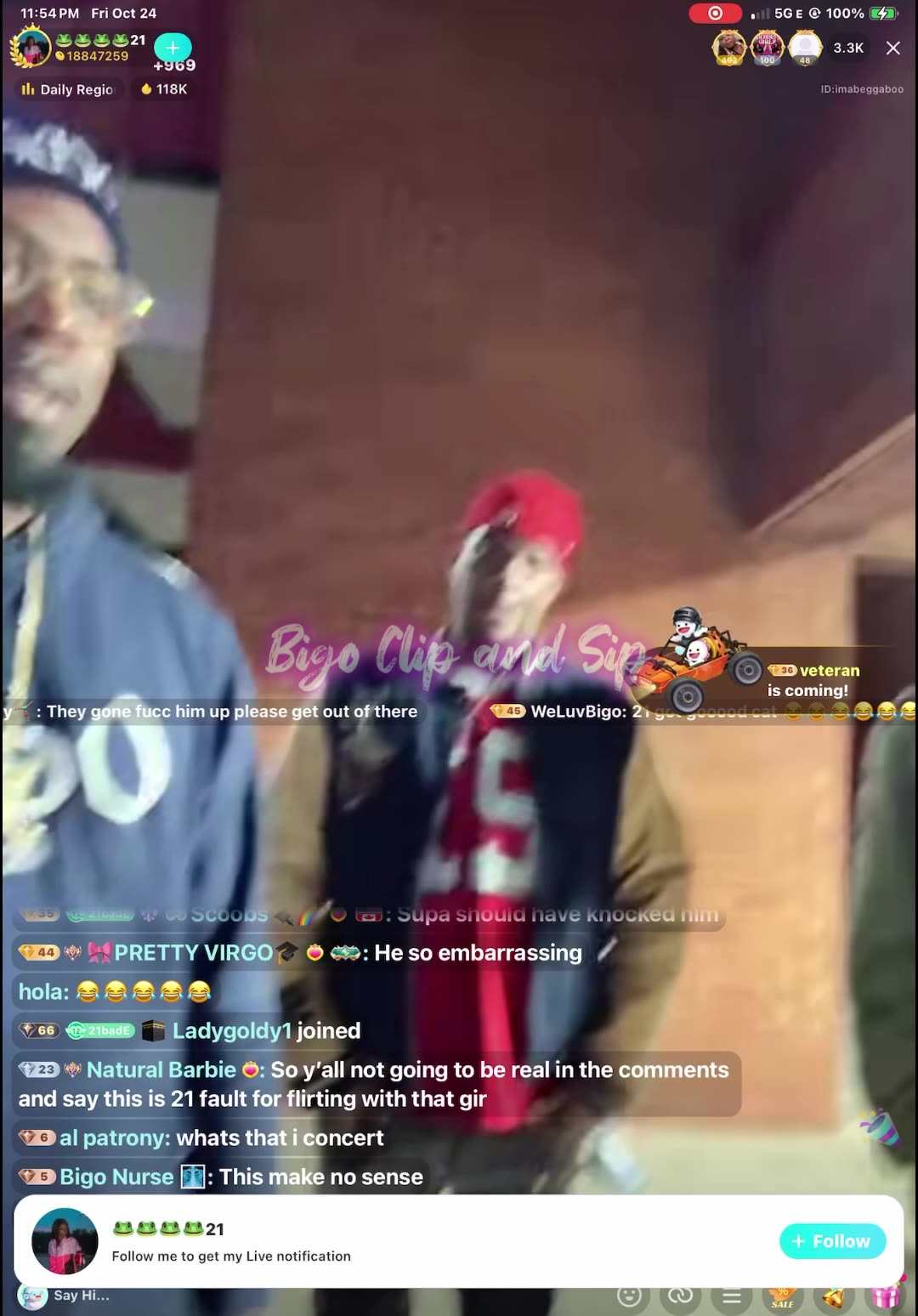 Supa n Droski get into it after 21 was flirting with Supa homegirl DD 10/24/25 #bigoclipandsip