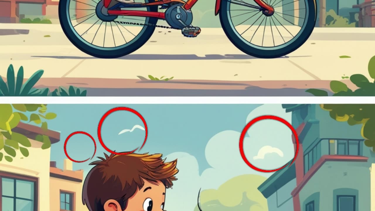 Cycling Scene Gone Wrong? Find the 1 Difference! 😲