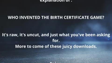 Certificate of birth