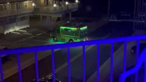 Wildwood Green Monster Ice Cream Truck Looks Creepy at Night