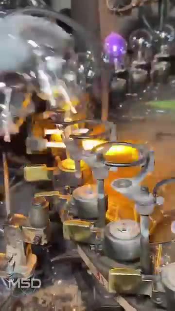 Here's how light bulbs are made #light #engineering #robot #manufacturing #shorts #tech #science