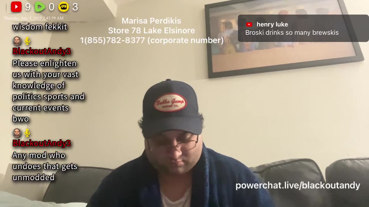 07/03/25 Blackout Andy VOD: "6pack stream"