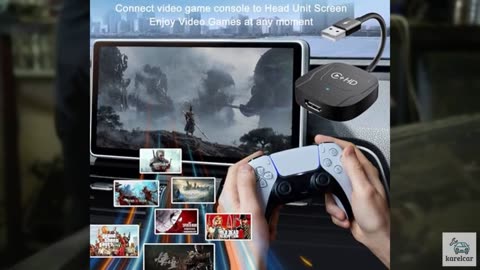 Wireless CarPlay Adapter with HDMI Input Port, 2-in-1 Car TV Mate CarPlay Wirele