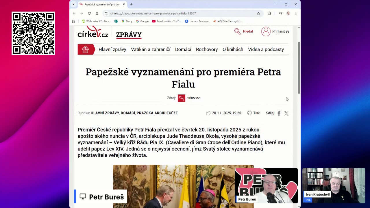 Ing. Ivan Kratochvíl - páteční aktuality