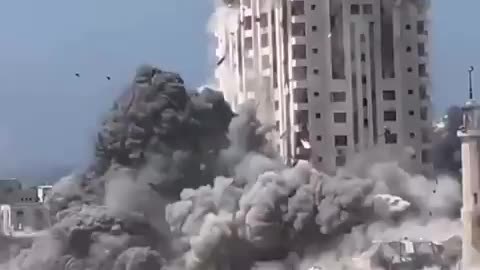 A high-rise building in Gaza City was leveled by an Israeli strike on Friday Sept 5,2025