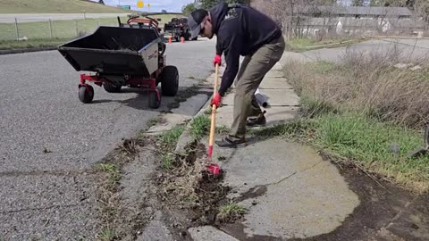 I Discovered A MOSS INFESTED Sidewalk And SCRAPED It Clean_part2