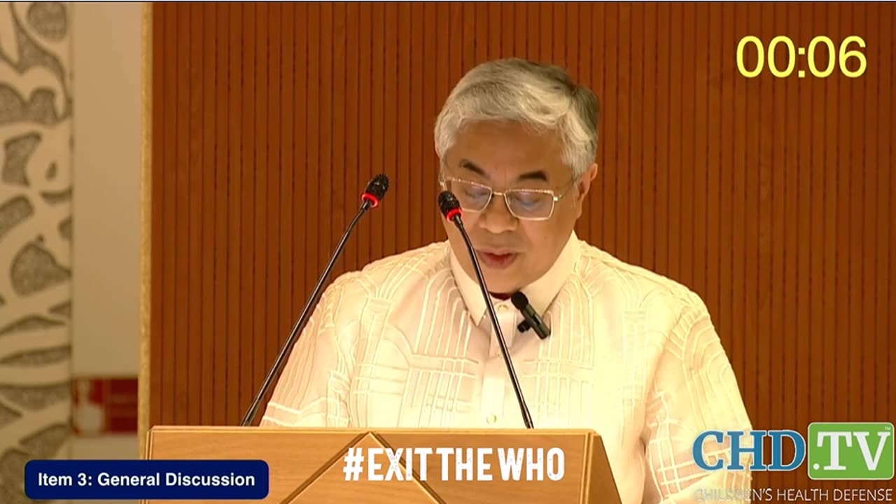 Philippines Claims Need for Global Governance at World Health Assembly