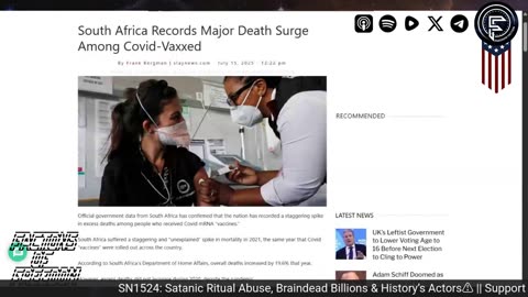 SN1524: Satanic Ritual Abuse, Braindead Billions & History’s Actors⚠️