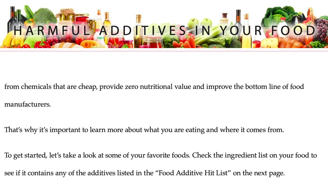 FOOD ADDITIVE HIT LIST