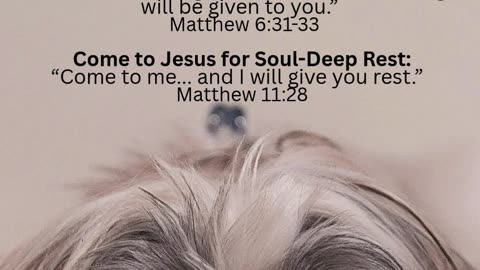 Rest like Jesus Did