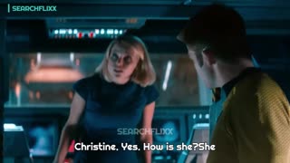 Kirk accidentally gets an unexpected view when Dr. Carol undresses.