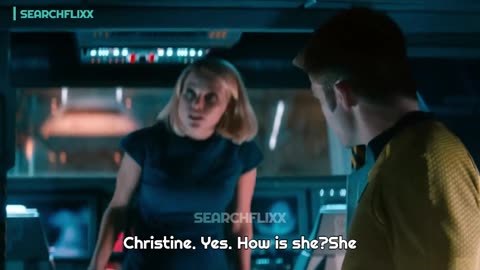 Kirk accidentally gets an unexpected view when Dr. Carol undresses.