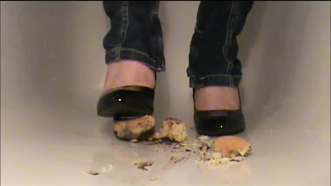 Crushing Dought in Black High Heels