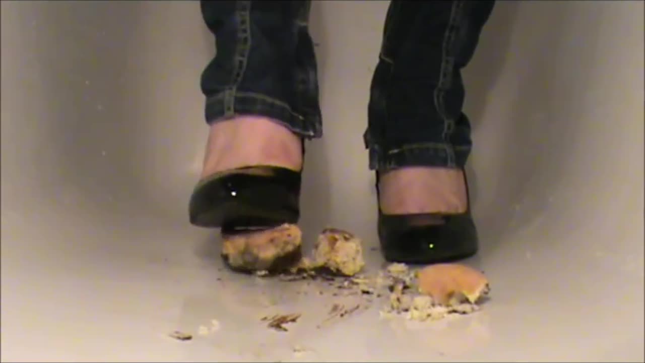 Crushing Dought in Black High Heels