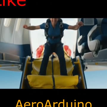 Guy Decided to Jump #A320 #Flying Escape Slide #Aviation #AeroArduino