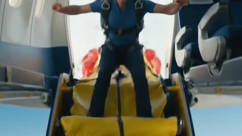 Guy Decided to Jump #A320 #Flying Escape Slide #Aviation #AeroArduino