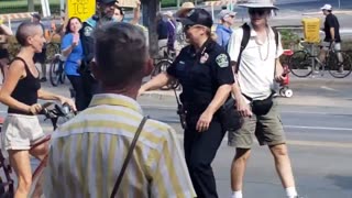 'Another video of the despicable DEI Austin Police Chief marching with “No Kings” protestors