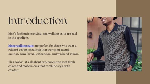 Top Colors and Cuts for Men’s Walking Suits This Season