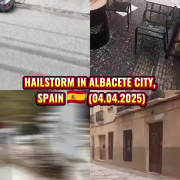 🚨Massive hailstorm in Tobarra of Albacete province, Spain 🇪🇸 (04.04.2025)