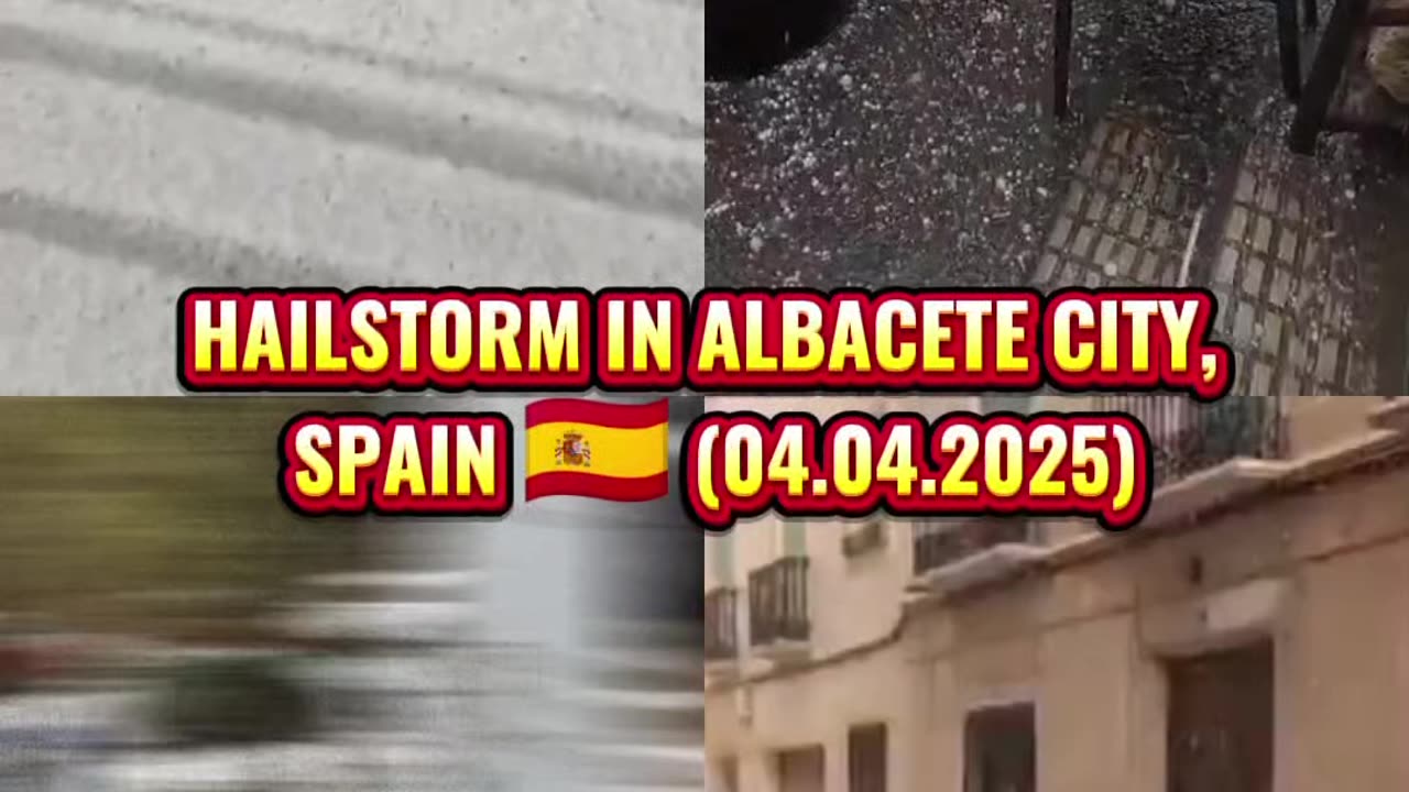 🚨Massive hailstorm in Tobarra of Albacete province, Spain 🇪🇸 (04.04.2025)