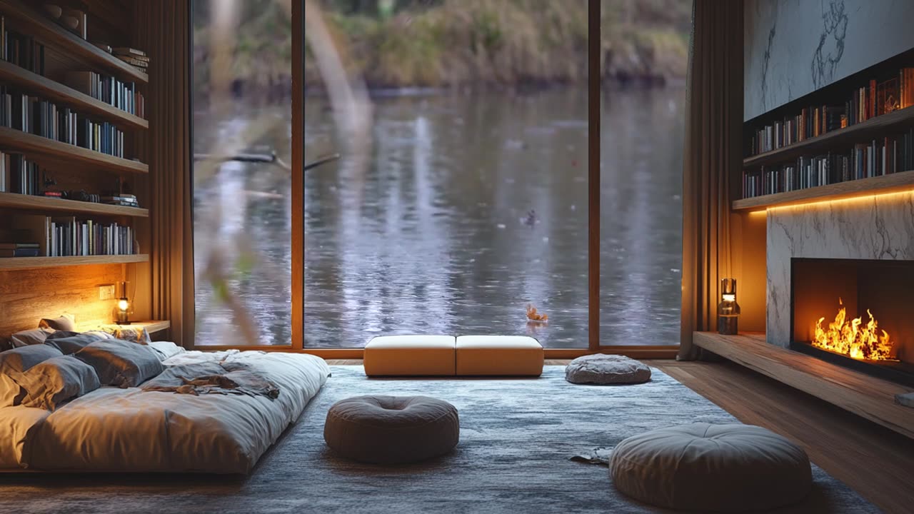 Falling into Deep Sleep Instantly with Forest Beautiful Heavy Rain & Thunder at Night
