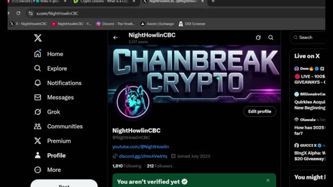 Welcome too ChainBreak Crypto, NightHowlinCBC Crypto Discord / X Community