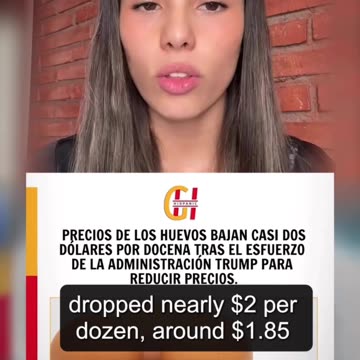 El precio de los huevos en EE.UU. baja casi 2 USD gracias a esfuerzos de la administración Trump