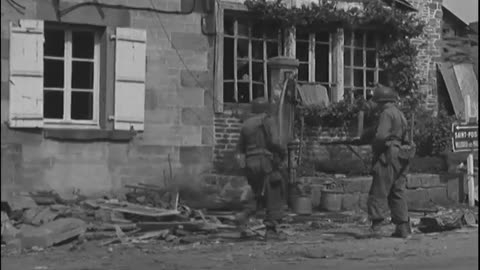 CAPTURED TOWN OF CH... - CAPTURED TOWN OF CHERENCE LE ROUSSEL, FRANCE ; US 2ND ARMORE - 111-adc-2102