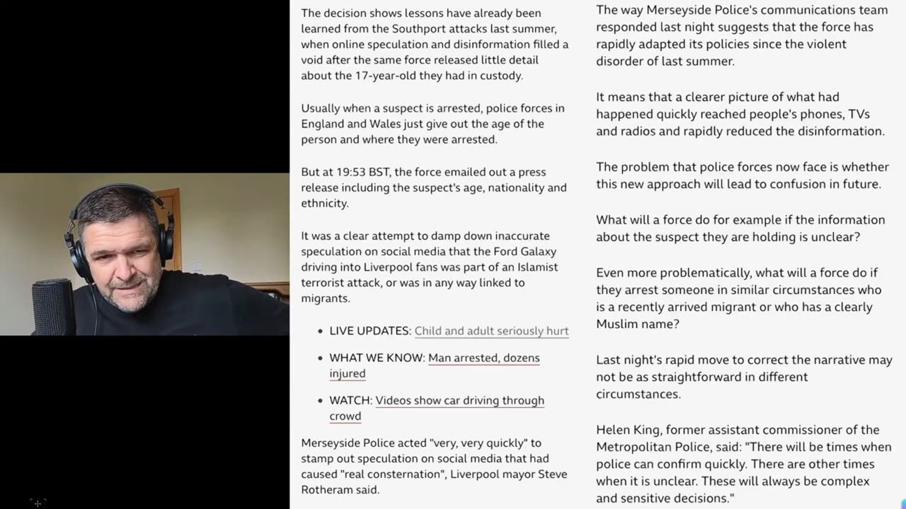 Liverpool Police on quick release of suspect details-precedent set 27-5-25