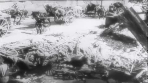 BLOCKED ROADS, REFU... - BLOCKED ROADS, REFUGEES, WW II ; DESTRUCTION OF UNKNOWN CITY - 111-adc-1737