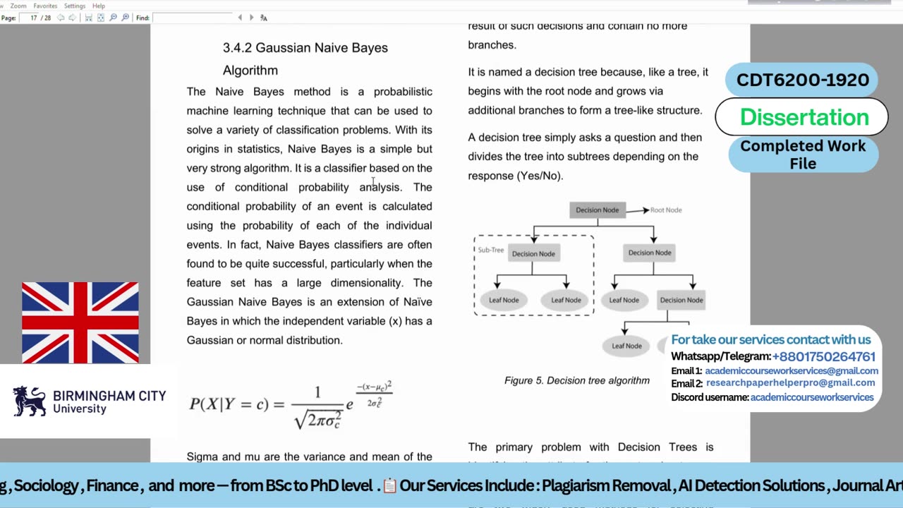 Client Work (Final Year Dissertation) | CDT6200 Machine Learning Football Prediction | BCU UK