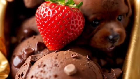 My ice cream is so cute #puppies #dogs #ai #foodrebellion