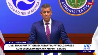 Transportation Secretary Duffy Holds Press Conference on Newark Airport Status