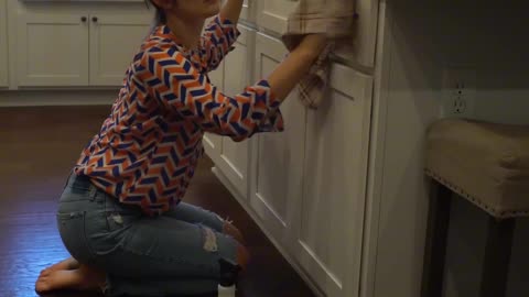 Kitchen Cleaning ASMR with My Toddler ｜ Microwave, Stove, Fridge & More