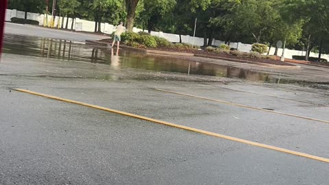 Draining a Parking Lot Puddle